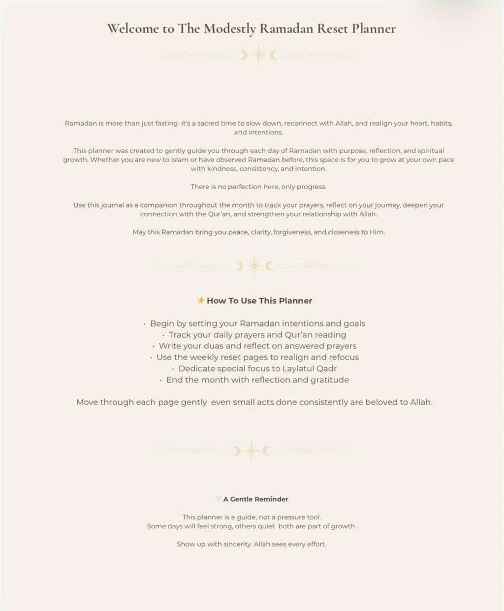 The Modestly Ramadan Reset Planner – Digital Download